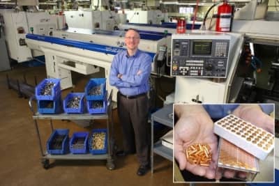 Firing-pin indent copper crushers
for 22-caliber rimfire ammunition