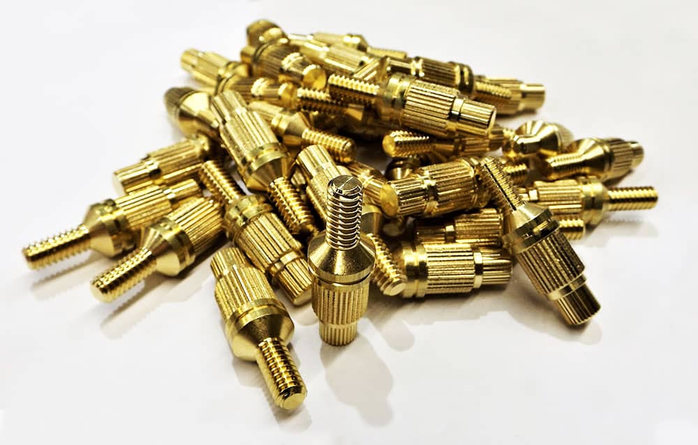 High Volume CNC Machined Brass Pulley Shafts