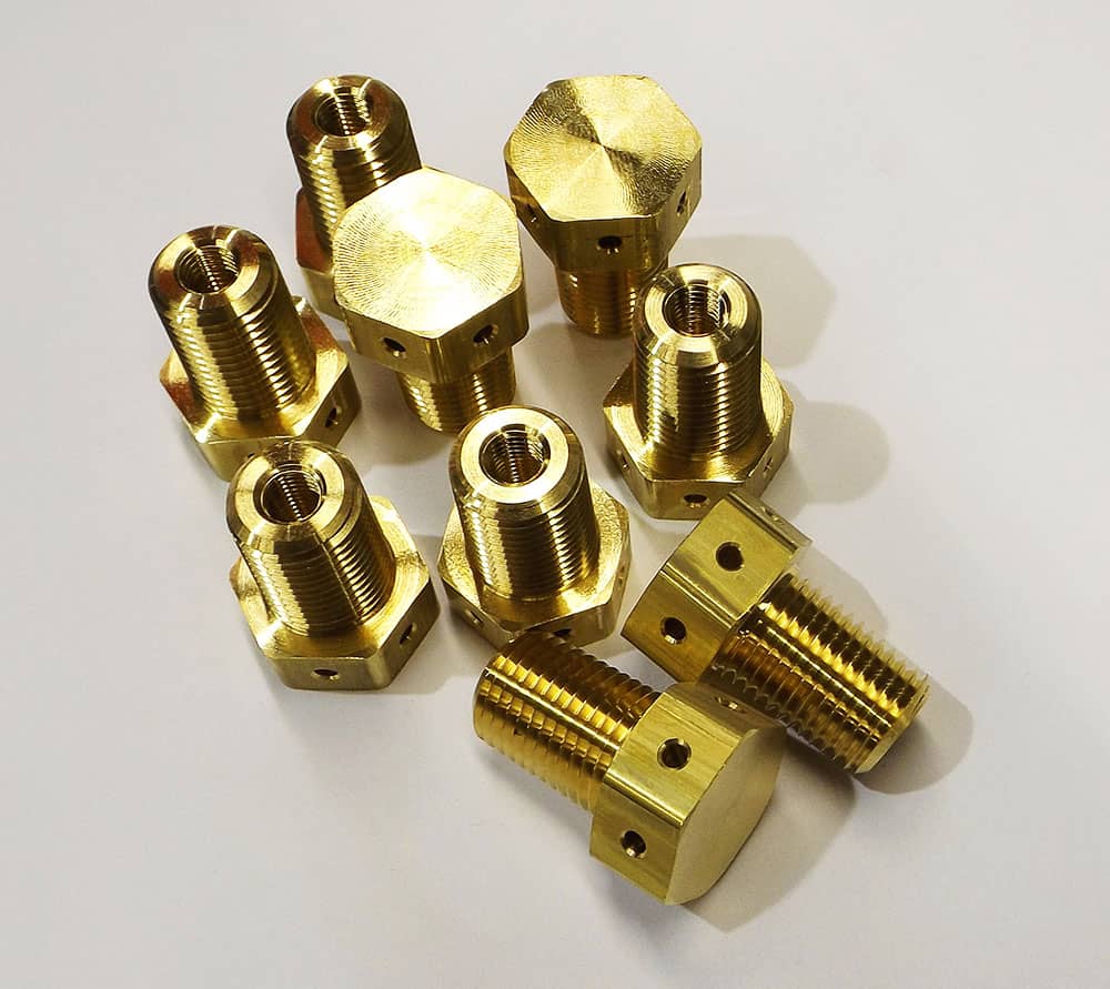 High Volume CNC Swiss Turned Brass Oil Gas Fittings