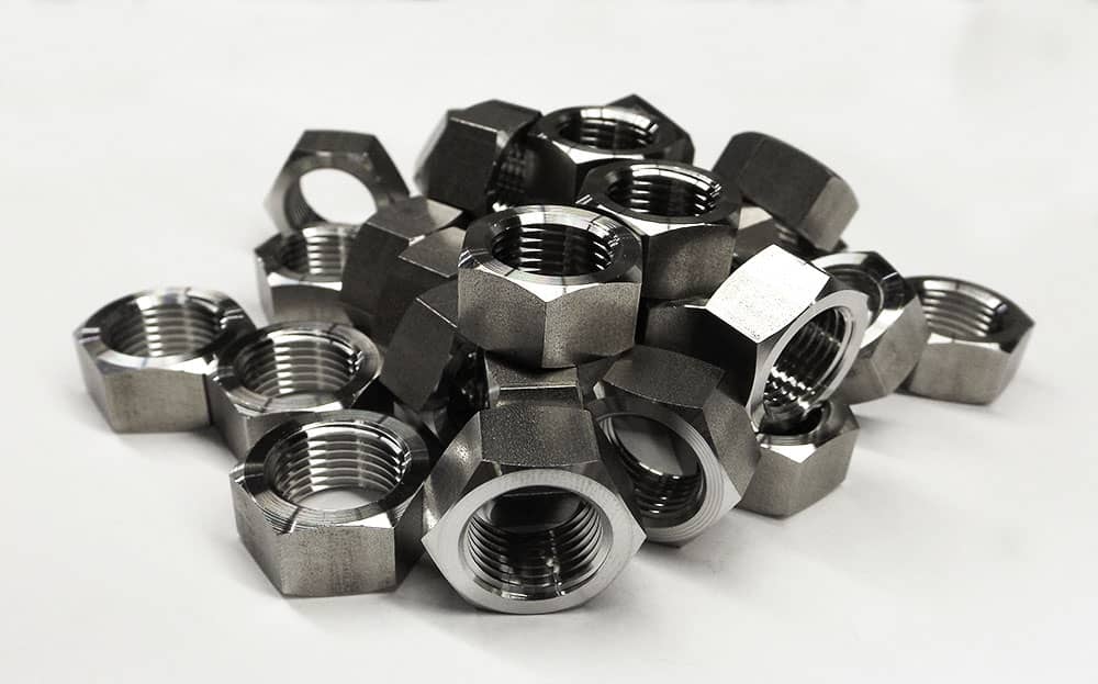 High Volume CNC Swiss Turned Stainless Steel Oil Gas Nuts