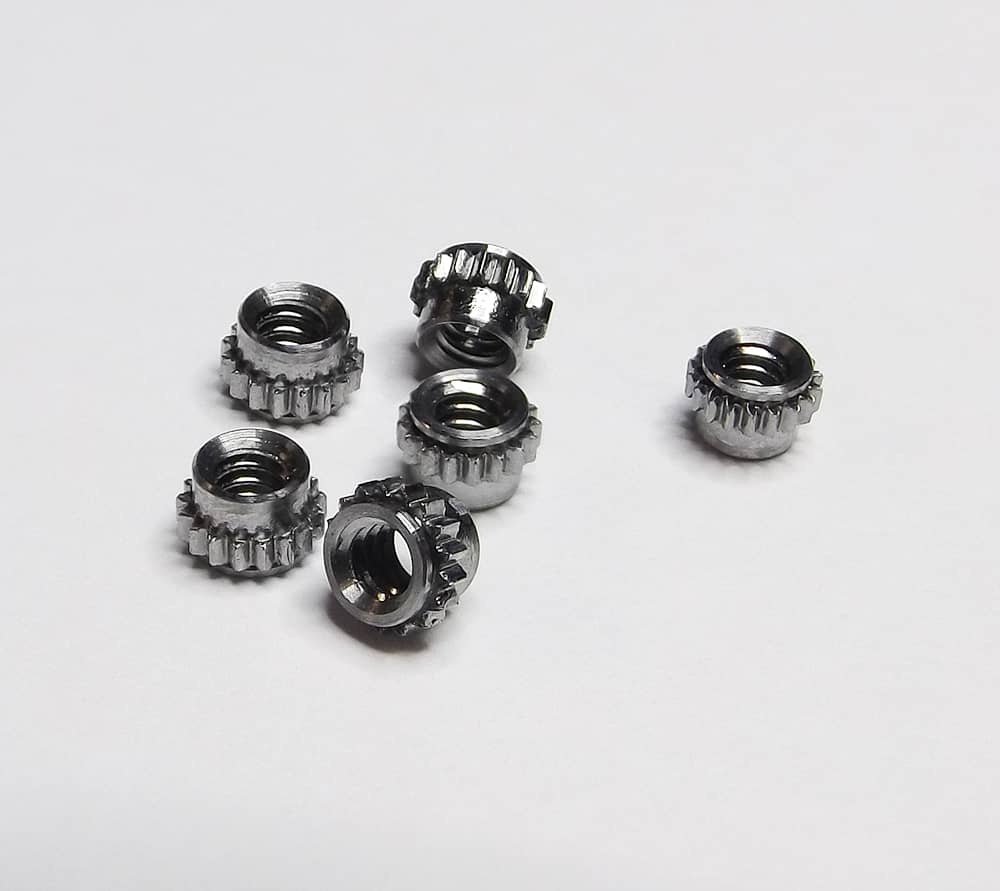 Precision Screw Machined Miniature Steel Aerospace Pressnuts