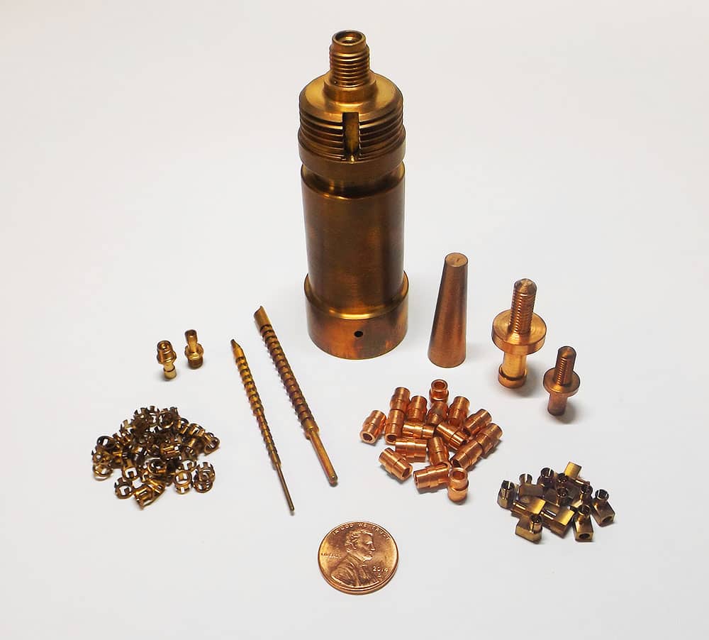 Precision CNC Machined Miniature Copper Parts