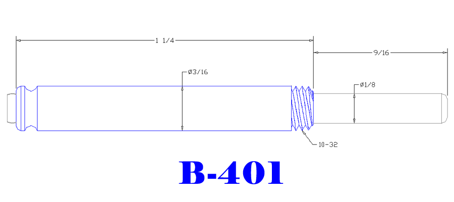 Precision CNC Machined Jace Retractable Brass Thru Pin B401 Print