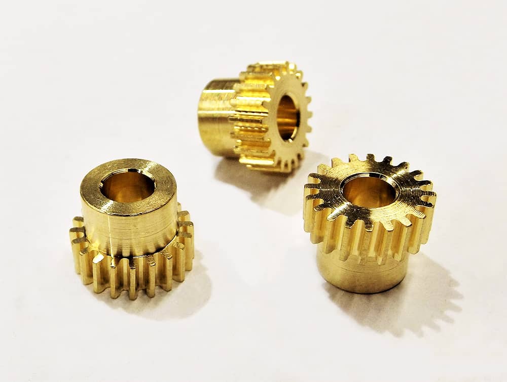 Precision CNC Machined Brass 360 Gear Part Pair
