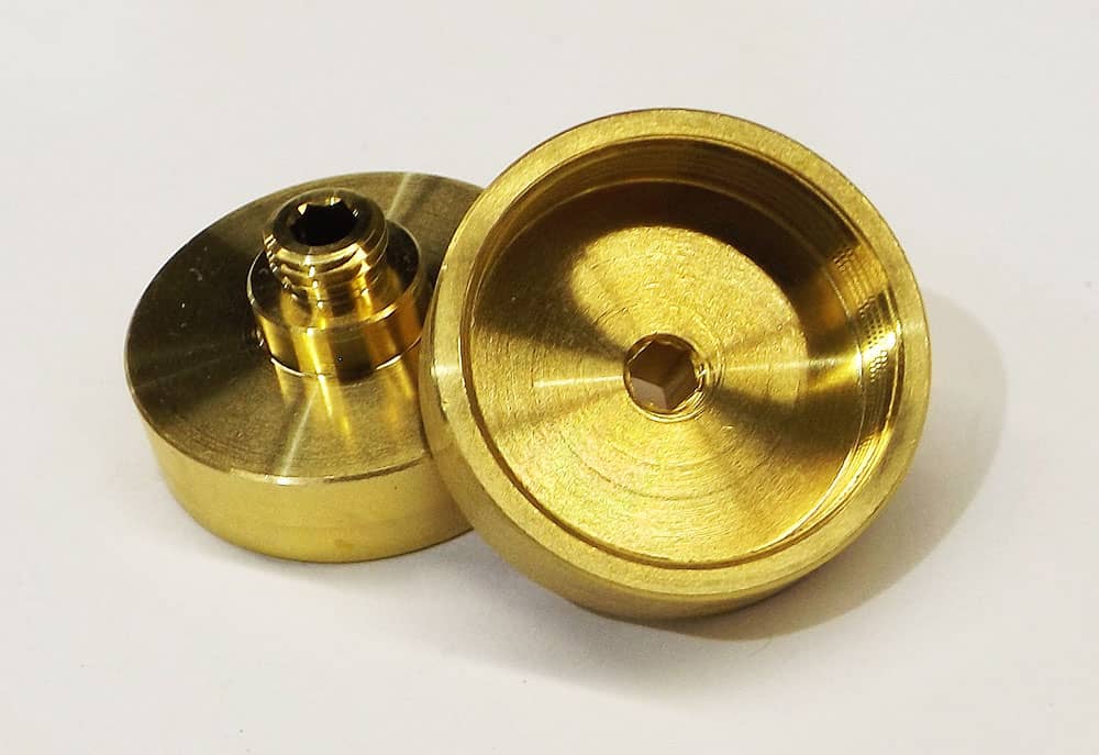 Precision CNC Machined Brass 360 Part Pair