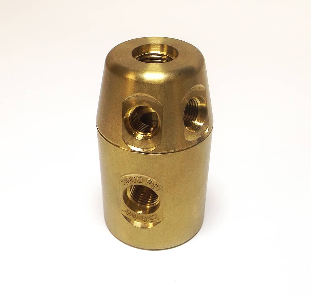 Precision CNC Machined Brass 360 Valve Component