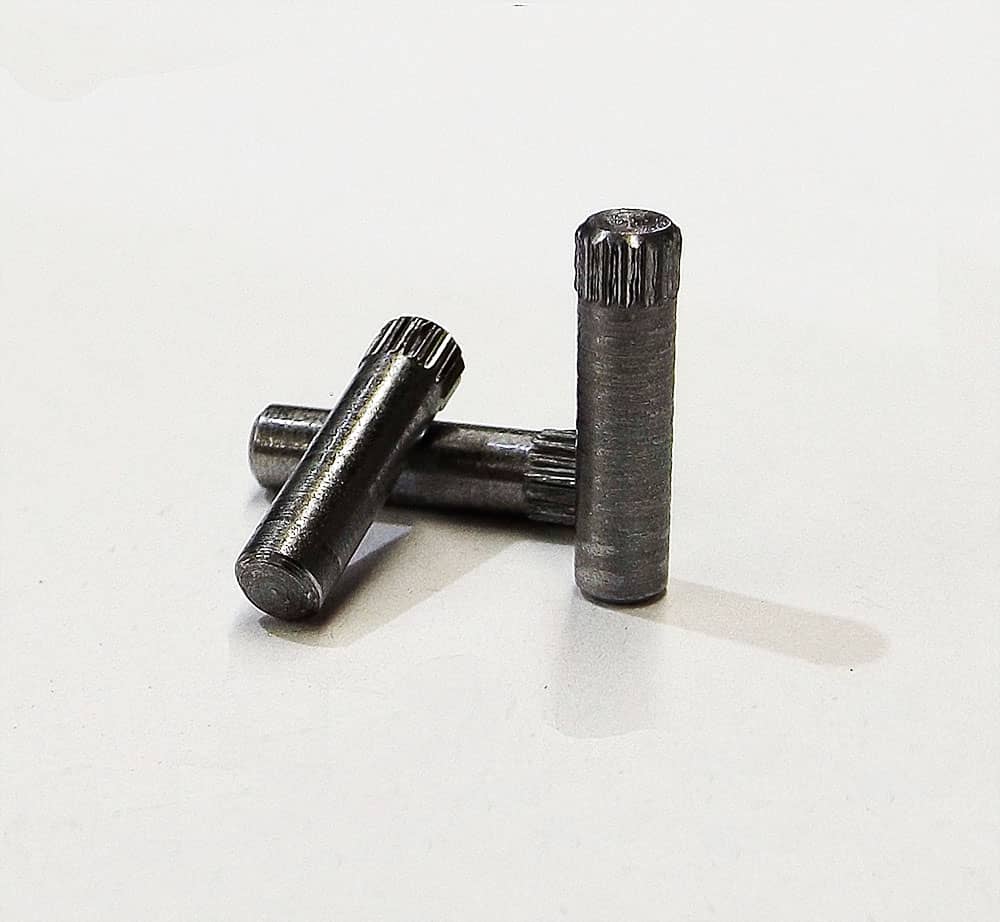 Precision CNC Machined Steel 1215 Knurled Component