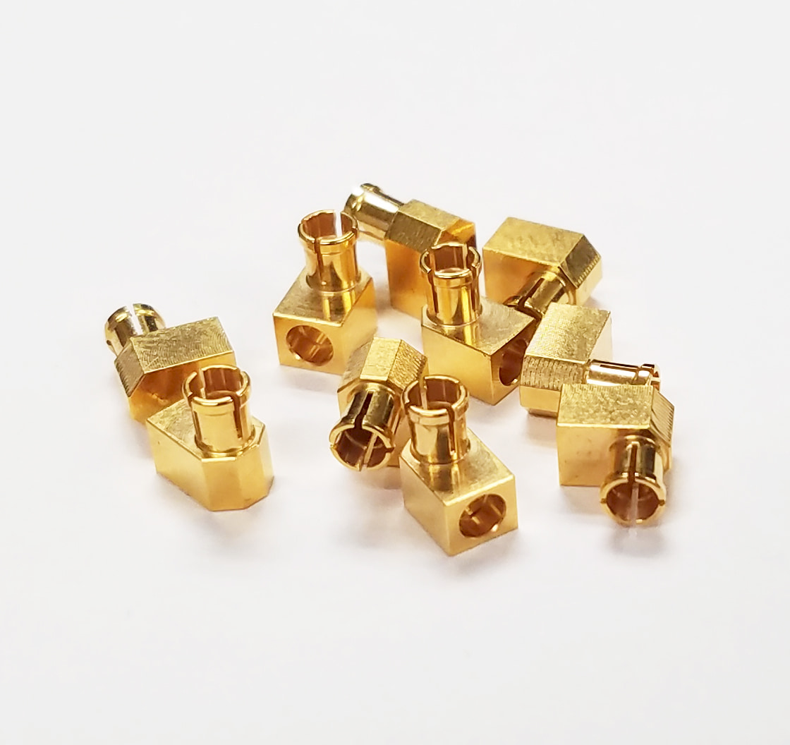 Precision CNC Micromachined Brass Electrical Connectors