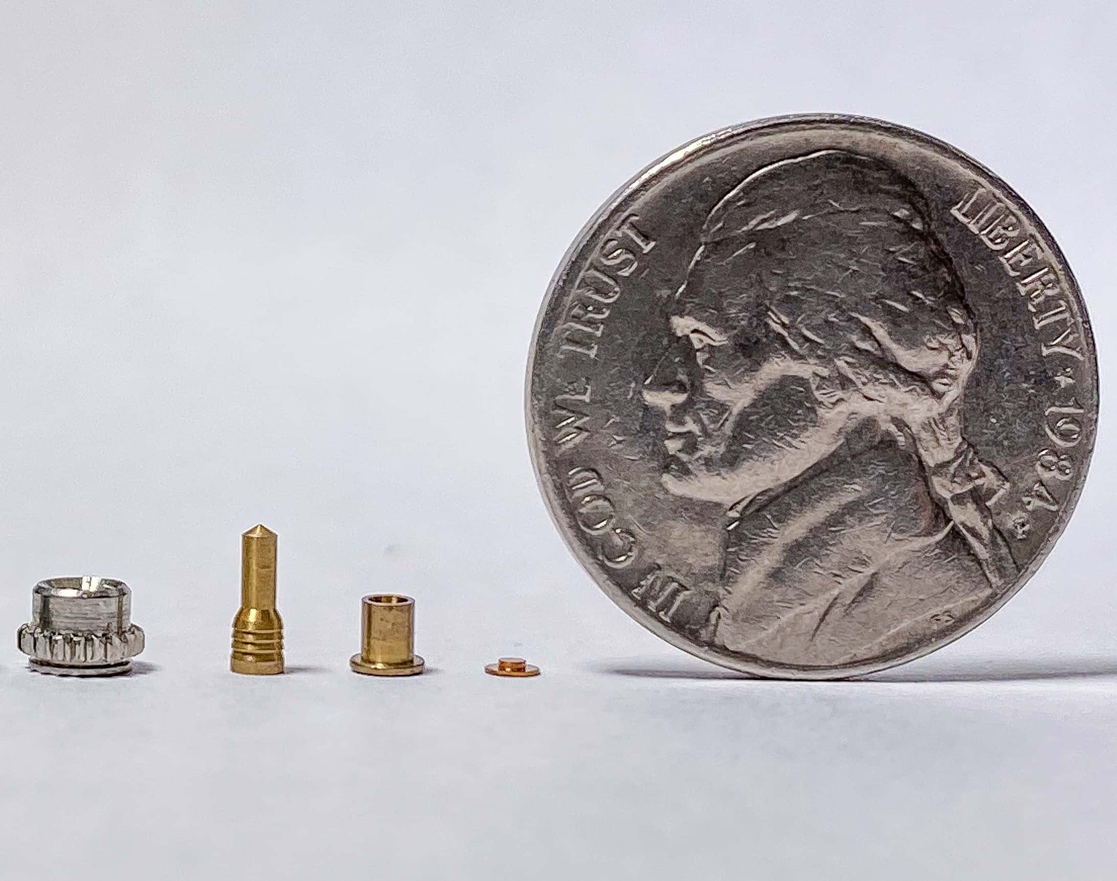 Precision CNC Micromachined Miniature Parts With Nickel